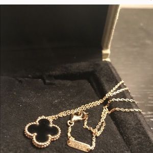 Van Cleef Alhambra Black Onyx Necklace